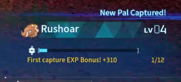 New Pal Bonus - bắt 12 con đầu được thưởng EXP
