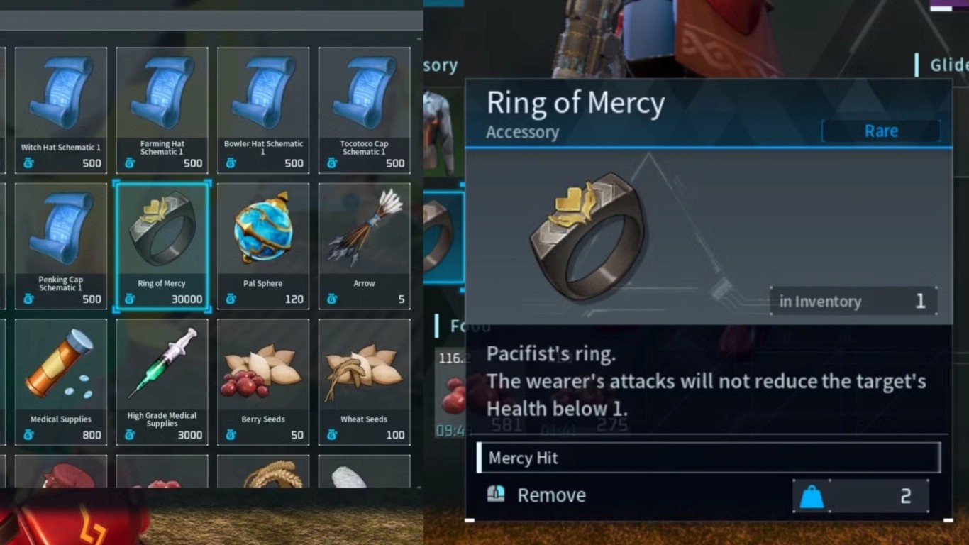 Ring of Mercy - bắt Pal không lo giết nhầm